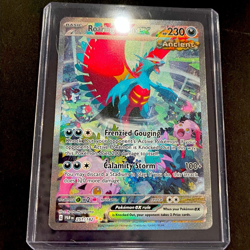 Pokemon Roaring Moon EX 251/182 Holo Special Illustration. Rare! Mint Condition